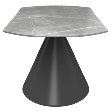 Alonsoe 85cm-136cm Ceramic Swivel Extending Dining Table (Matt Grey)