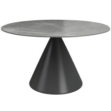 Alonsoe 85cm-136cm Ceramic Swivel Extending Dining Table (Matt Grey)