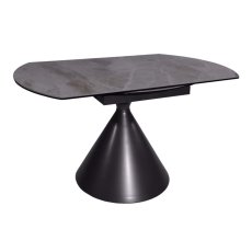 Alonsoe 85cm-136cm Ceramic Swivel Extending Dining Table (Matt Grey)