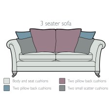 Winslow 3 Seater Pillow Back Sofa by Alstons