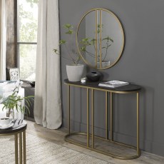 Chevron Peppercorn Ash Console Table by Bentley Designs