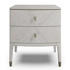 Leotta 2 Drawer Bedside Chest (Stone) by Vida Living