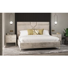 Leotta 2 Drawer Bedside Chest (Stone) by Vida Living