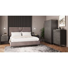 Leotta 5 Drawer Tall Chest (Ebony) by Vida Living