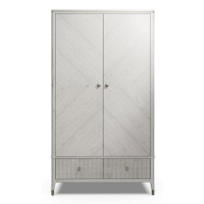 Leotta 2 Door + 2 Drawer Wardrobe (Stone) by Vida Living