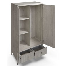 Leotta 2 Door + 2 Drawer Wardrobe (Stone) by Vida Living
