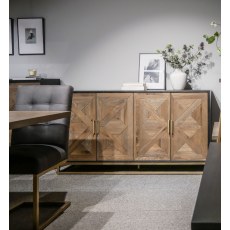 Athens Fumed Oak Wide Sideboard by Bentley Designs