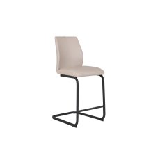 Pair of Vista Counter Stools (Taupe Faux Leather)