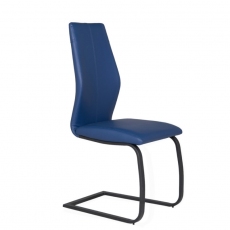 Pair of Vista Dining Chairs (Blue Faux Leather)