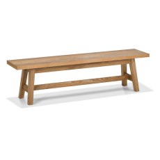 Regent Rustic Oak Small Bench by Bentley Designs