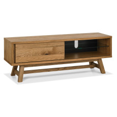 Regent Rustic Oak Entertainment Unit by Bentley Designs