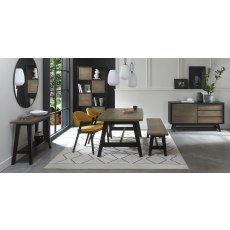 Regent Weathered Oak & Peppercorn 4-6 Seater Extension Table by Bentley Designs