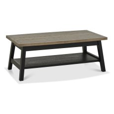 Regent Weathered Oak & Peppercorn Coffee Table by Bentley Designs
