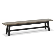 Regent Weathered Oak & Peppercorn Large Bench by Bentley Designs