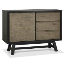 Regent Weathered Oak & Peppercorn Narrow Sideboard by Bentley Designs