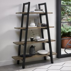 Regent Weathered Oak & Peppercorn Open Display Unit by Bentley Designs