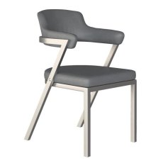 Freya Dining Chair by HND (Grey Faux Leather)