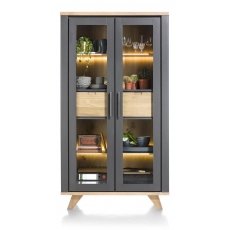 Jardin Glass Cabinet with LED (Anthracite) by Habufa