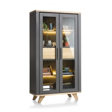 Jardin Glass Cabinet with LED (Anthracite) by Habufa