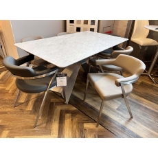 Toscana 160 x 90cm Dining Table & 6 Freya Chairs Set by HND (Showroom Clearance)