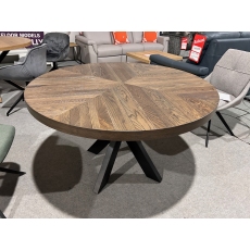Ellipse 125cm Round Fixed Dining Table by Bentley Designs (Showroom Clearance)