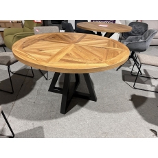 Indus 125cm Round Fixed Dining Table by Bentley Designs (Showroom Clearance)