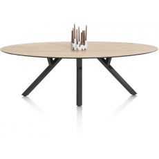 Minato 240 x 110cm Oval Dining Table (Light Natural Oak Finish) by Habufa