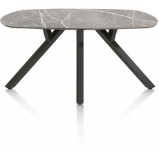 Minato 200 x 105cm Oval Dining Table (Light Grey Finish) by Habufa