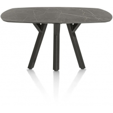 Minato 150 x 105cm Oval Dining Table (Onyx Finish) by Habufa