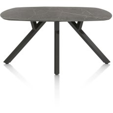 Minato 200 x 105cm Oval Dining Table (Onyx Finish) by Habufa