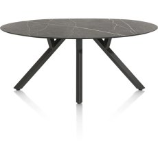 Minato 210 x 105cm Ellipse Dining Table (Onyx Finish) by Habufa