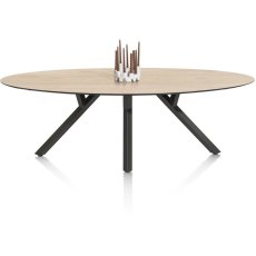Minato 240 x 110cm Ellipse Dining Table (Light Oak Natural Finish) by Habufa