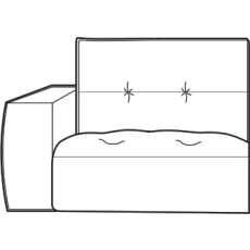 Gravina Armchair Section 108cm (Left) by Italia Living