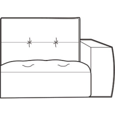 Gravina Armchair Section 108cm (Right) by Italia Living