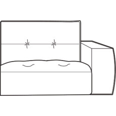 Gravina Maxi Armchair Section 123cm (Right) by Italia Living