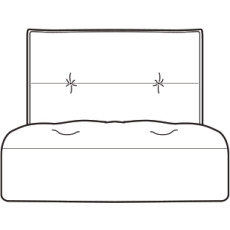 Gravina Maxi Armless Chair Section (91cm) by Italia Living