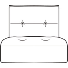 Gravina Small Armless Chair Section (61cm) by Italia Living