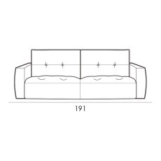 Gravina Sofa - Slim Arm Version (191cm) by Italia Living