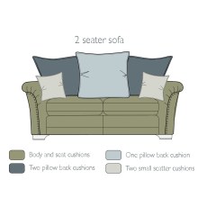 Adler 2 Seater Pillowback Sofa by Alstons