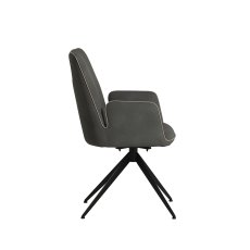 Elaine Swivel Dining Chair (Grey PU)