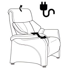 Chester Wide Electric Recliner Armchair (4247-28) by Himolla