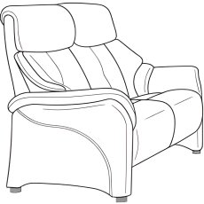 Chester 2 Seater Fixed Sofa (4247-10) by Himolla
