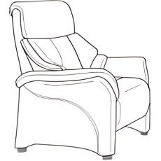 Chester Fixed Armchair Wide (4247-08) by Himolla