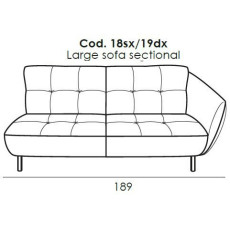 Seville Large Sofa 1 Arm (RHF) by Italia Living