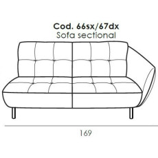 Seville Sofa 1 Arm (RHF) by Italia Living