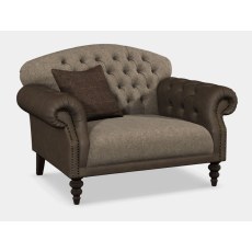 Arbroath Snuggler (Fabric / Hide Mix) by Tetrad Harris Tweed