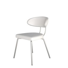 Margot Dining Chair by HND (White Faux Leather)