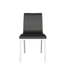 Audrey Dining Chair by HND (Black Faux Leather)