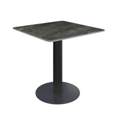 Santos 80 x 80cm Square Gloss Grey Ceramic Dining Table