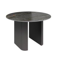 Santos 120cm Round Gloss Grey Ceramic Dining Table Santos 120cm Round Gloss Grey Ceramic Dining Table
